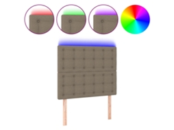 Cabeceira de Cama com Led Tecido Cinza acastanhado MAISON EXCLUSIVE (100x5x118 cm)