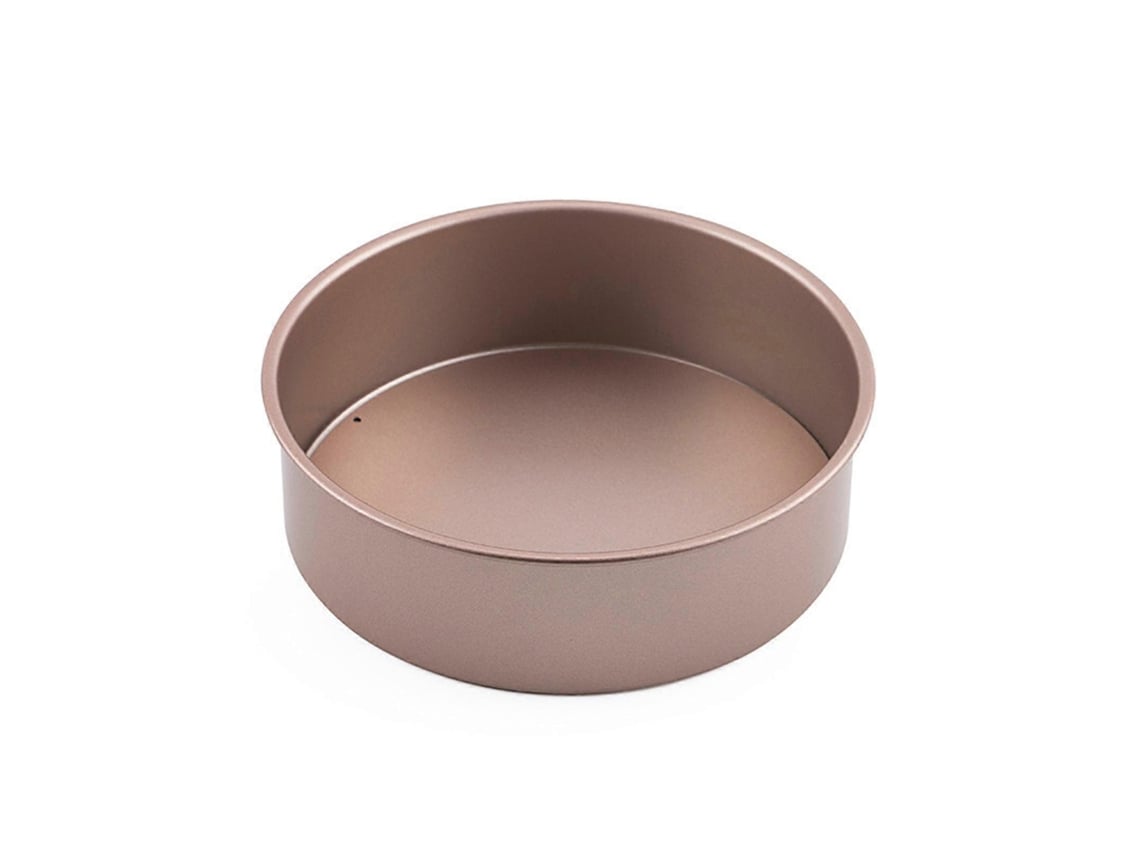 Forma De Bolo Desmontável 6 Polegadas Em Aço Carbono Dourado