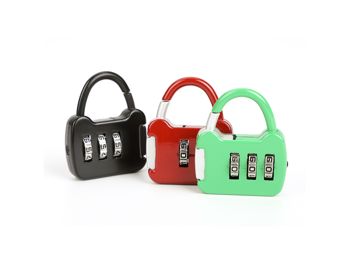 Cadeado Com Código De 3 Dígitos, Resistente Às Intempéries, Multicolorido, Para Bagagem, Ginásio, Escola, Exterior