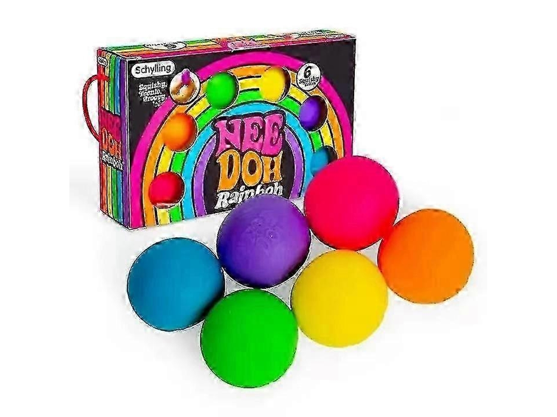 Bolinhas Squishy Arco-íris Com 6 Cores, Antiestresse