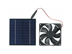 Ventilador Movido a Painel Solar 20 W, IP65 para Caravanas, Estufas BRILVIBERA