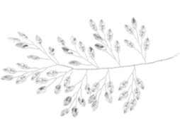 Penteado para cabelo com cristais e pedras brilhantes para casamento.