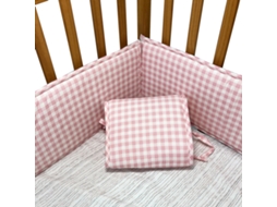 Conjunto de Protetores de Berço PANOONA 4 Peças Rosa Claro (2 X 132 Cm + 2 X 68,5 Cm)