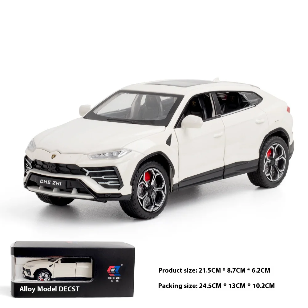 (branco) Miniatura De Lamborghini Bison Urus Suv Em Escala 1:24, Feita Em Metal Fundido.