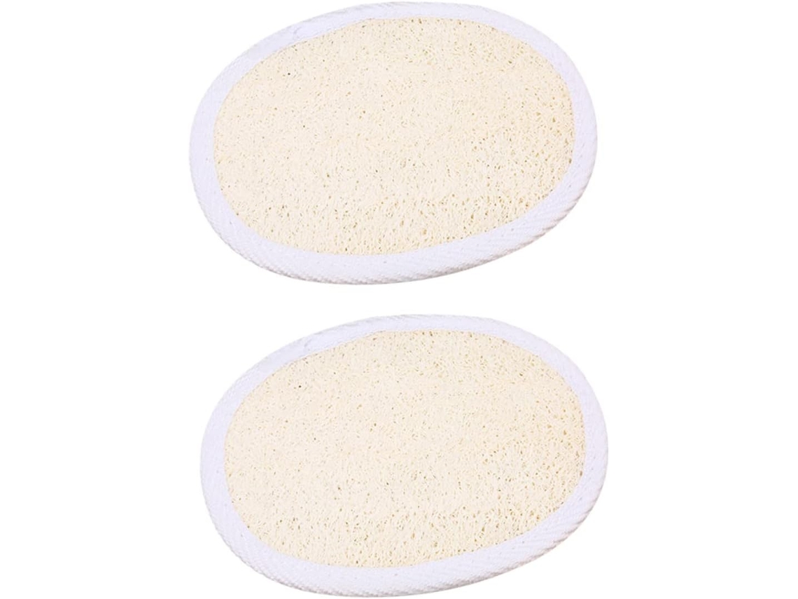 Toalha De Banho De Corda Com Esponjas Esfoliantes De Bucha Vegetal Para Uso No Banheiro Gokoco (2 Peças)