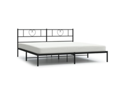 Bed Frame, Bed Frames Vidaxl Preto Aço (193 X 203 Cm)