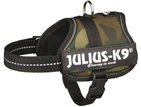 Peitoral para Cães JULIUS K9 Ajustável (Castanho - 33-45x1.8cm - Couro - XS - Porte Pequeno)