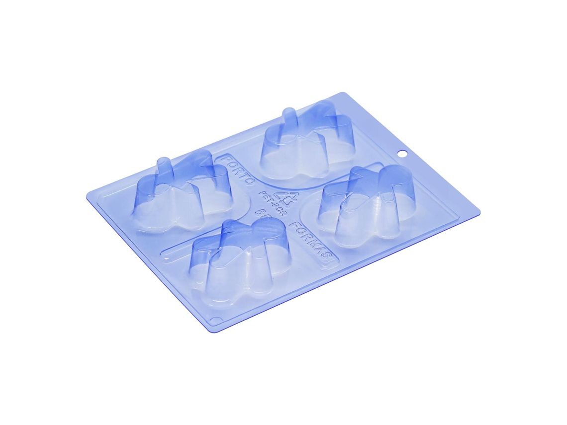 Molde Para Homem De Gengibre Praliné, Cor Transparente, Porto Formas 85, Molde Especial De 3 Partes Transparente