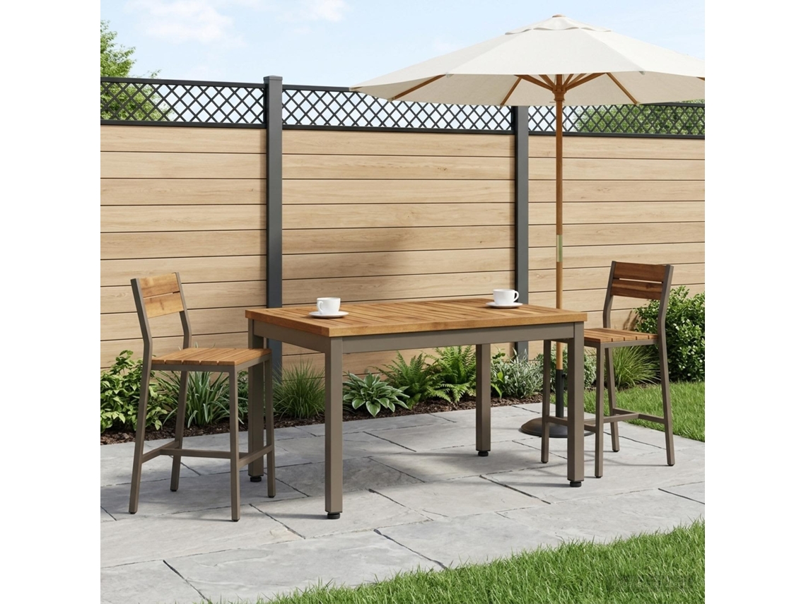 Vidaxl Mesa De Centro Natural E Café 50 X 68,5 X 36 Cm