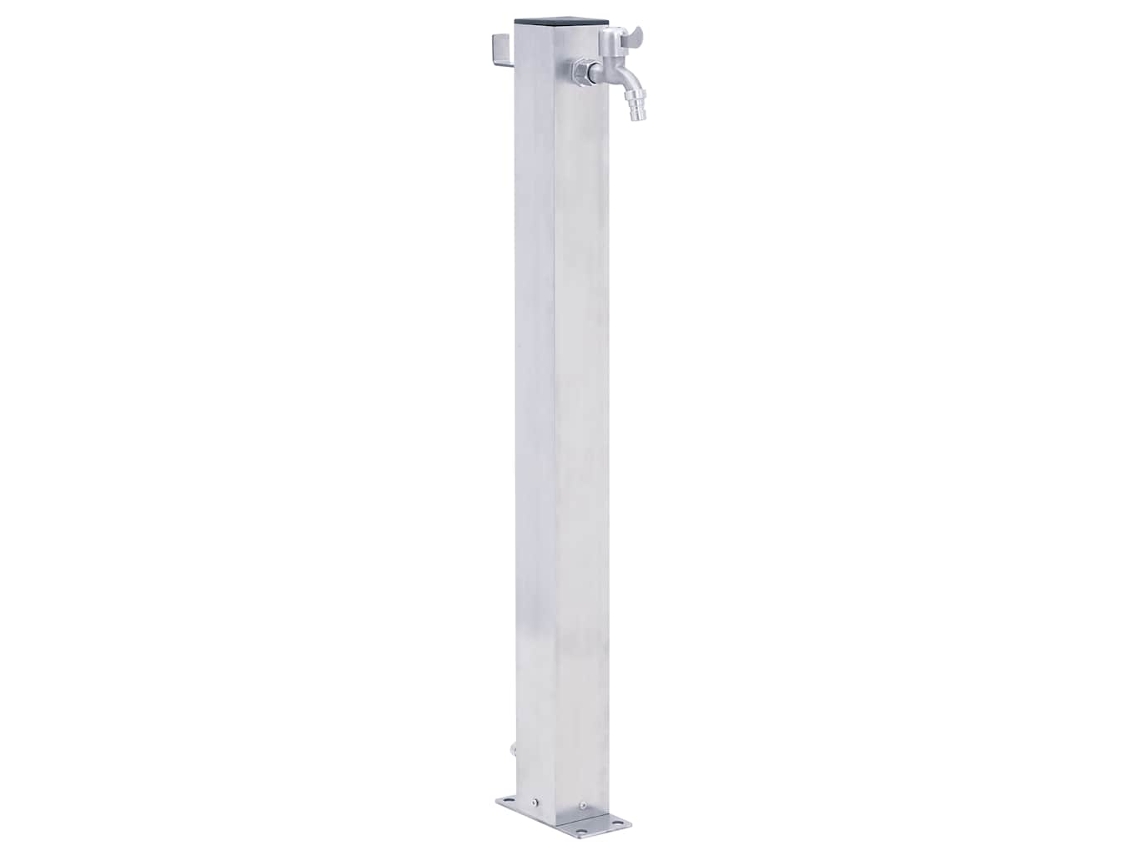 Vidaxl Coluna De Água Para Jardim Em Aço Inoxidável Quadrada 100 Cm