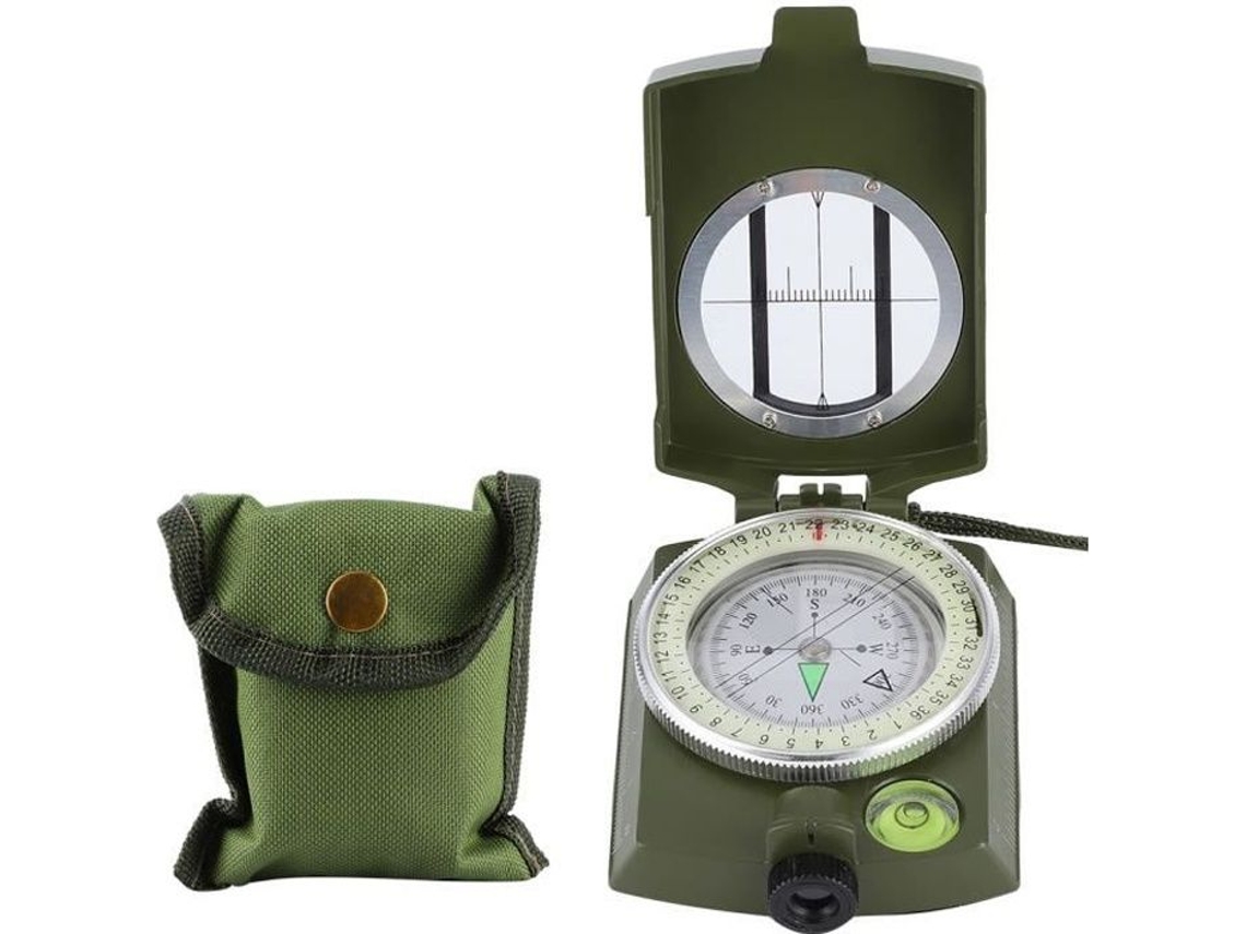 Bússola de Navegação, Profissional para Camping, Trilhas Ao Ar Livre, Verde AQUAFORGE