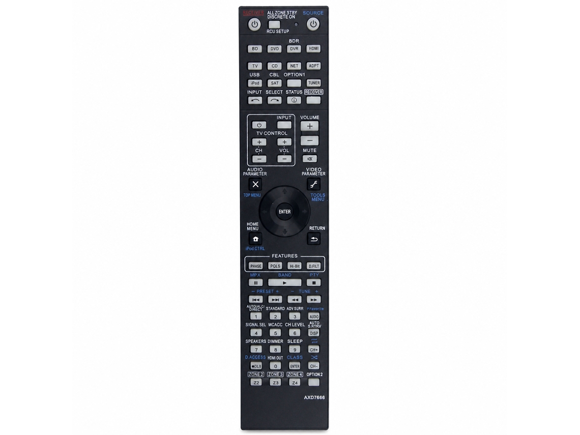 Comando À Distância Para Recetor Av Compatível Com Pioneer Axd7666_zhd