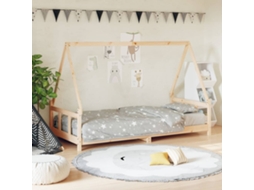 Vidaxl Estrutura De Cama Infantil 90x190 Cm Madeira De Pinho Maciça