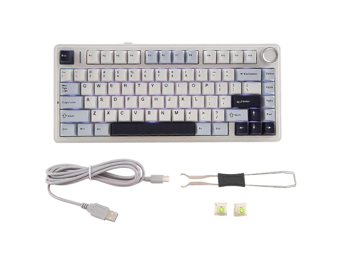 Teclado Mecânico Aula F75 80 Hot Swap Teclado Sem Fio Bluetooth Teclado Para Jogos Sem Fio Pbt Everley891