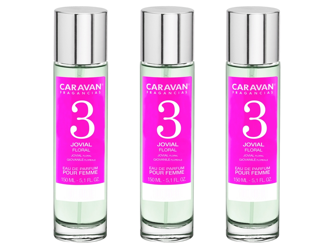 3X Perfume Feminino Nº3 150Ml CARAVAN