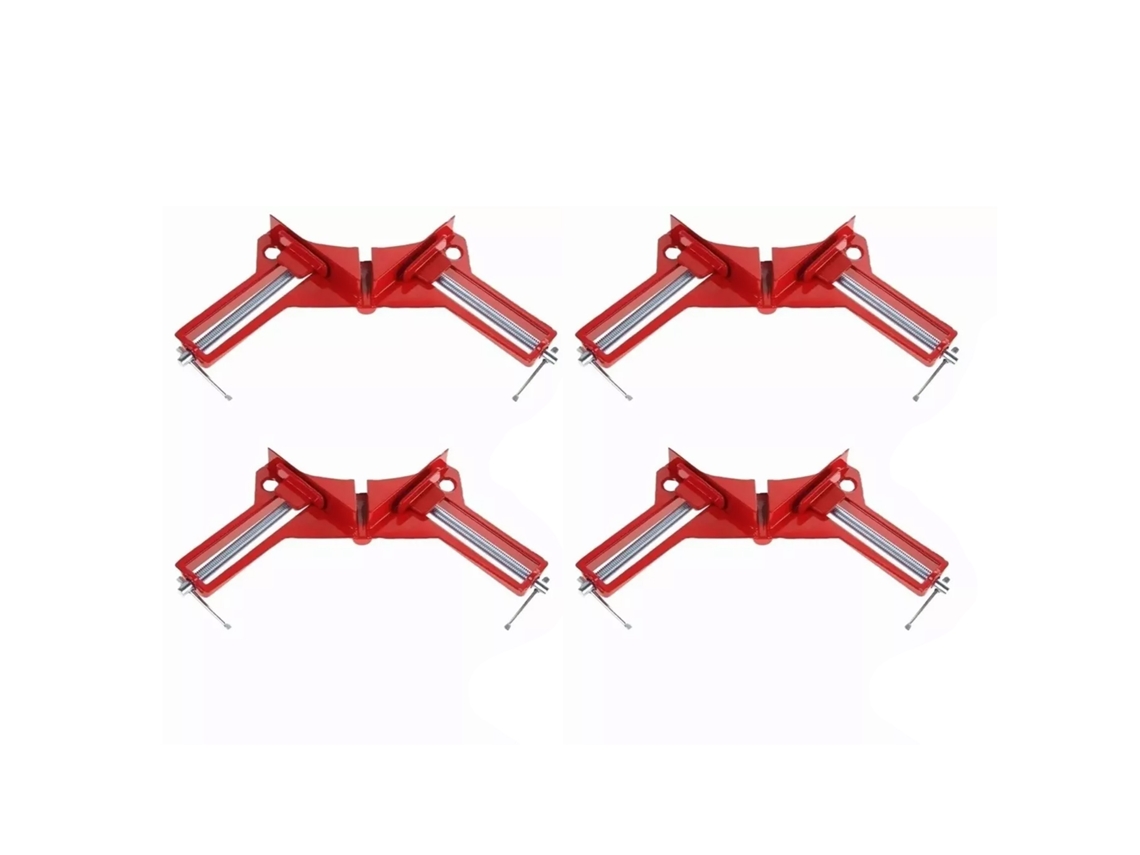 Grampos de fixação angular Reto 90 Graus (material de liga de alumínio, conjunto reforçado de 4 peças)