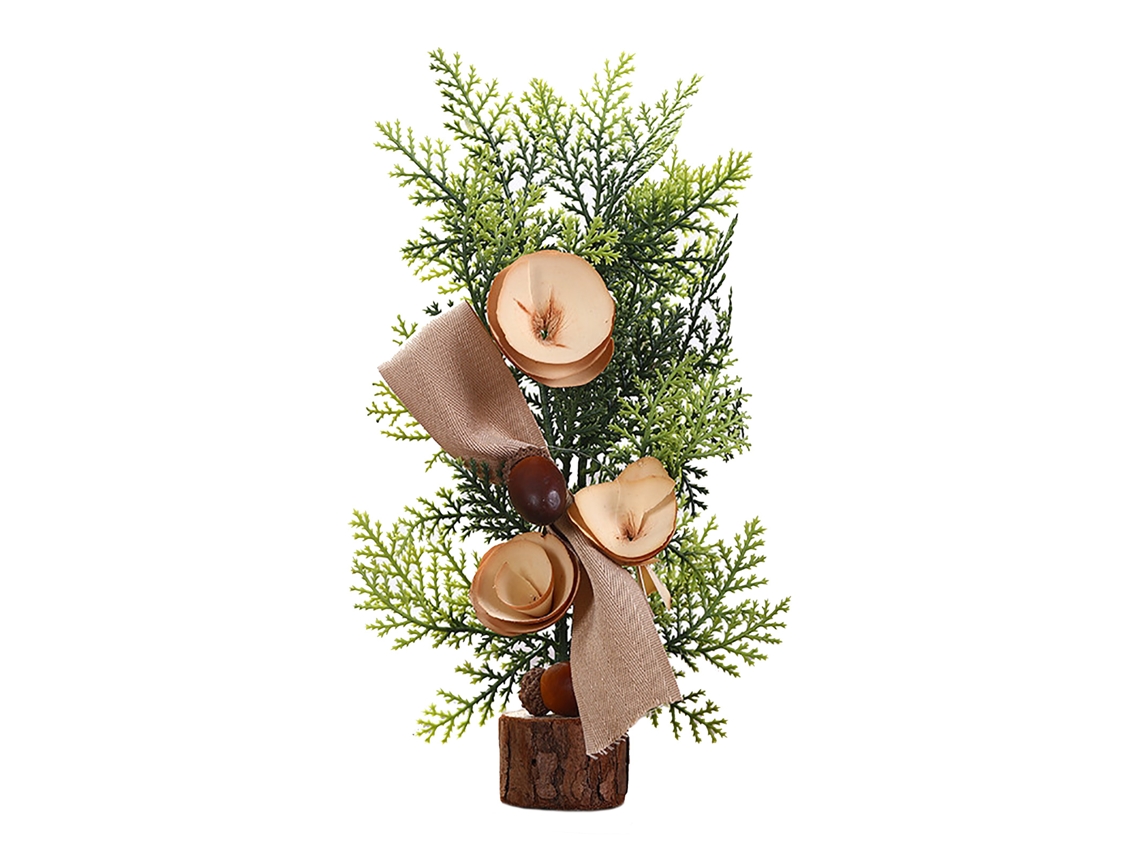 Laxiscreed Decoração Natalina Com Planta Em Vaso, Ramo De Pinheiro Artificial E Pinhas Para Mesa De Secretária