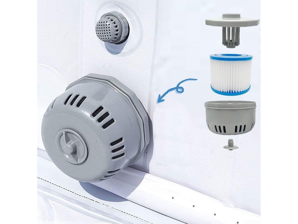 4 Peças Esponja Filtrante Reutilizável AQUAFORGE para Piscina instalação simples