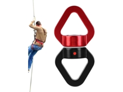Clipes de escalada, anéis rotativos, dispositivos de corda
