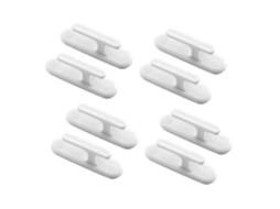 Rebe 8 Acessórios para Persianas Romanas Gancho de Cleat Portacuerdas para Persianas 7x4,5cm Blanco