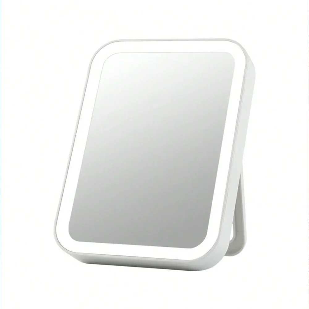 Espelho de Maquiagem Portátil com Led, com Luz, Dobrável, Pode Ser Alimentado por Pilhas Aa, Usb Ou Sem Pilhas. MDUG