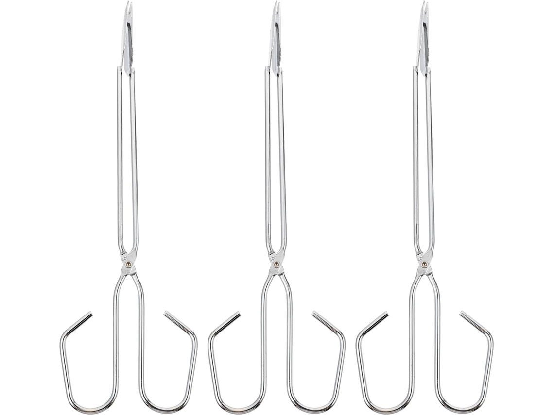 Pinça Para Lenha E Carvão Uonlytech De 3 Peças Churrasco Fogueiras, Ferramenta Portátil Para Churrasco Com Cabo
