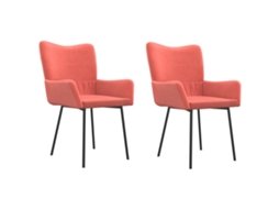 Maison Exclusive - Cadeiras De Jantar 2 Pcs Veludo Rosa