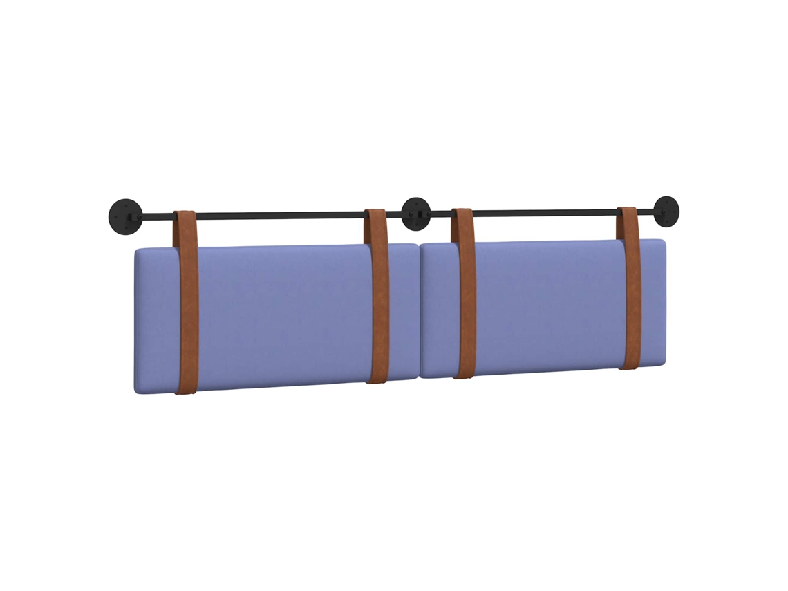Conjunto 1 Cabeceira Suspensa Vidaxl Azul Couro Sintético (170 X 55 X 5 Cm)