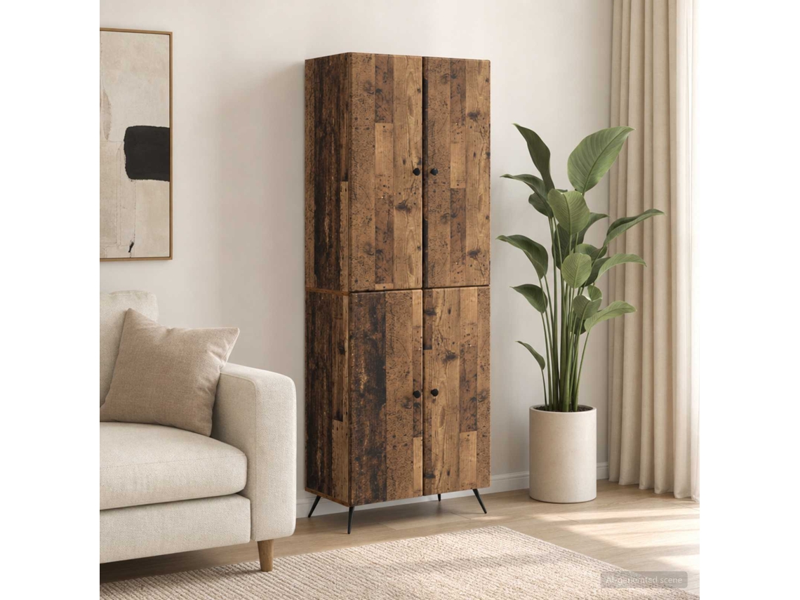 Vidaxl Conjunto De Gabinete 2 Unid. Madeira Antiga