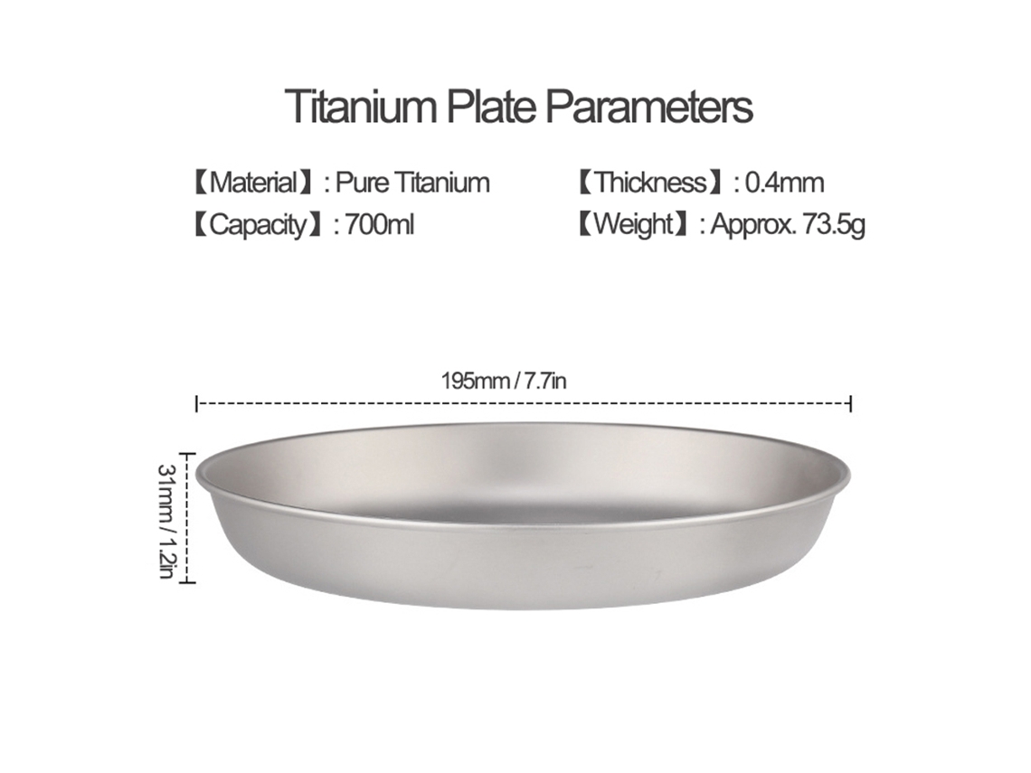 Prato Titanium Ultraleve 700ml Camping Outdoor