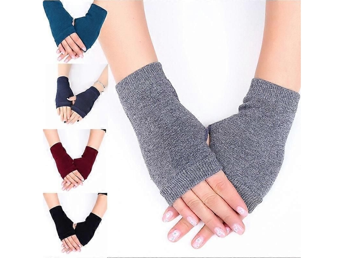 Luvas Sem Dedos, Para Inverno, Aquecimento De Mãos E Pulsos, Em Algodão - Elysve