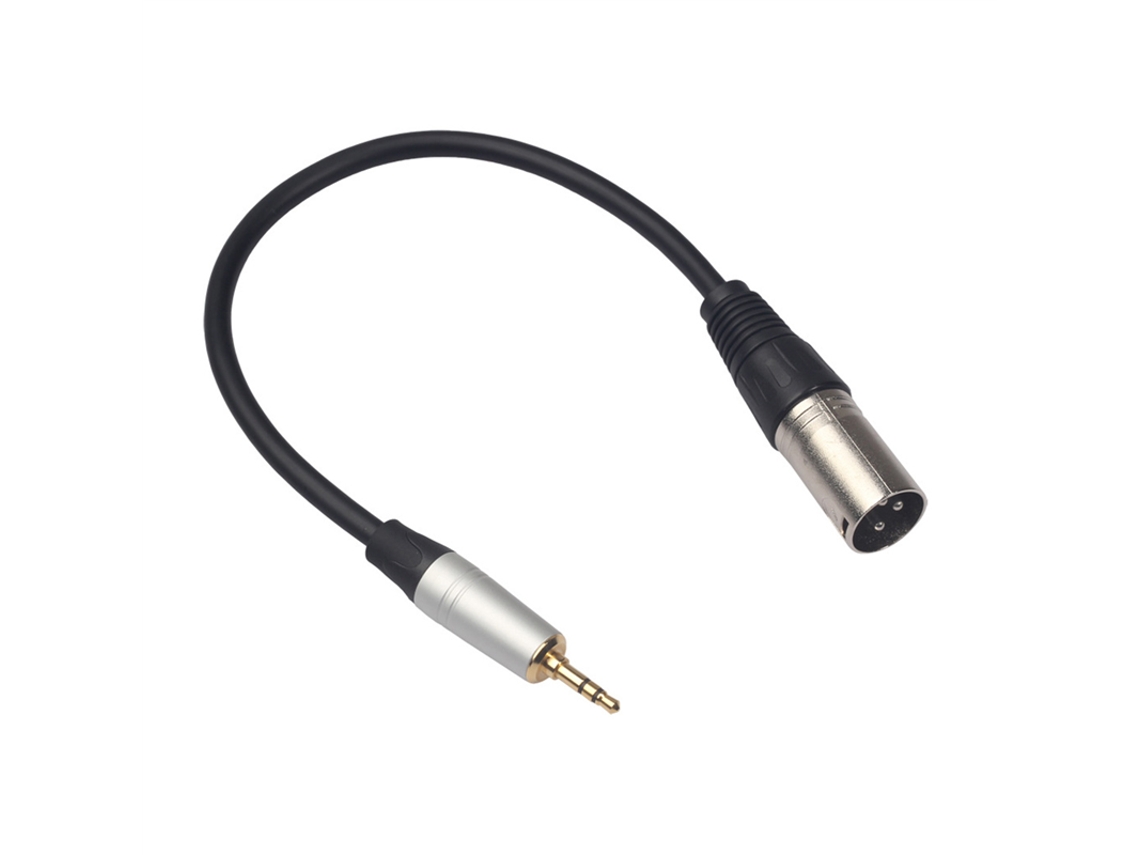 Cabo de áudio de microfone com conector estéreo de 3,5 mm para conector XLR macho de 3 pinos. Adaptador de cabo de áudio. 0,06071 Slowmoose