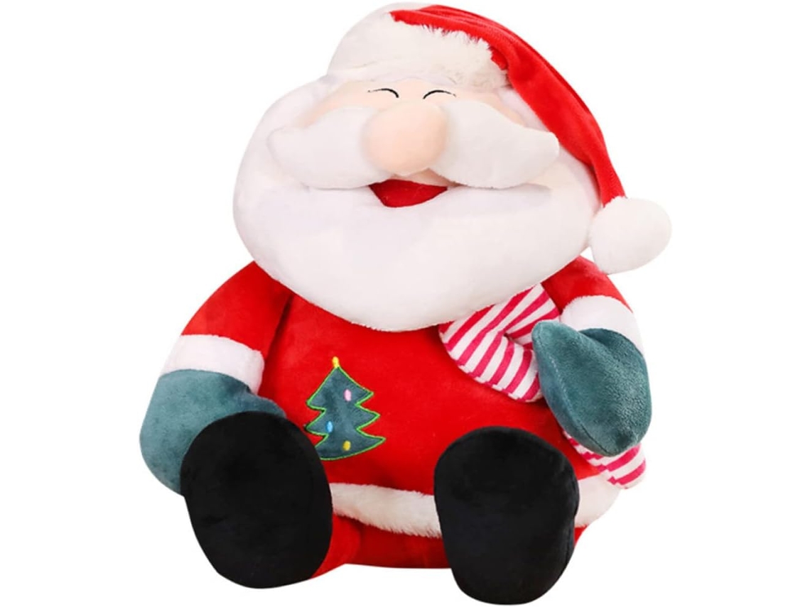 Papai Noel De Pelúcia Vermelho Extra Grande, Brinquedo Para Presente