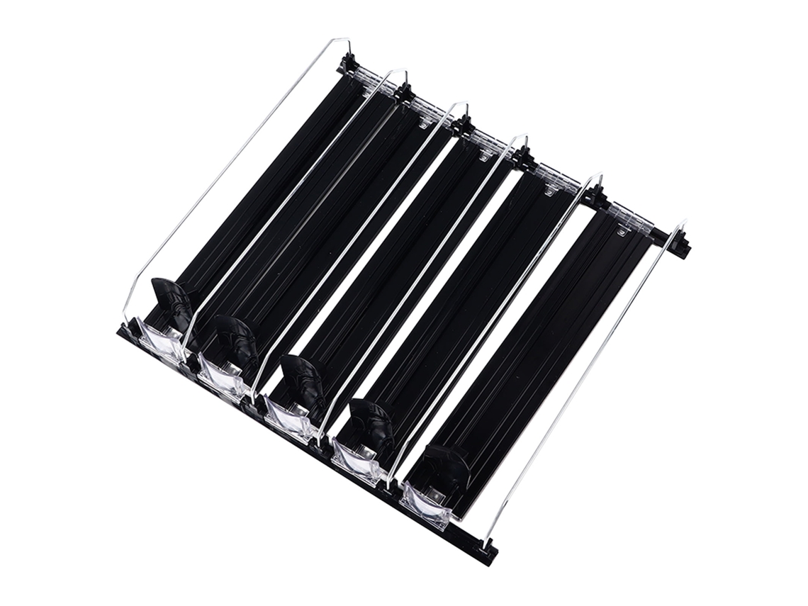 Organizador De Bebidas Para Geladeira Com Barra Ajustável 38cm Preto