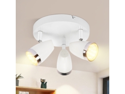 Foco De Teto Led Nettlife 3 Lâmpadas Modernas 4w Branco Quente 3000k