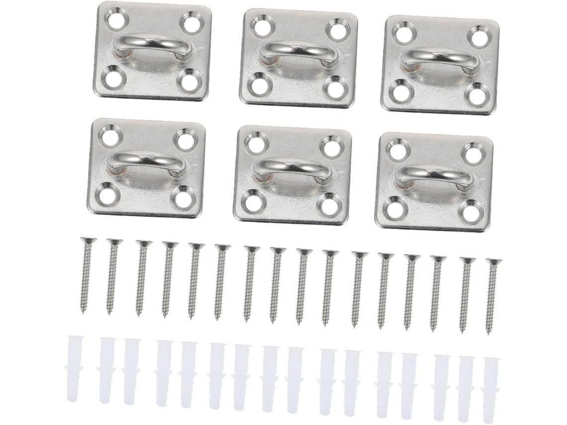 Luxshiny Conjunto De 6 Ganchos Aço Inoxidável Com Base Fixa Para Pendu