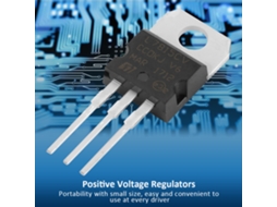Laxiscreed Reguladores De Tensão Positivos Ajustáveis L7815cv, 5v, 0,5a — Pack De 50 Peças