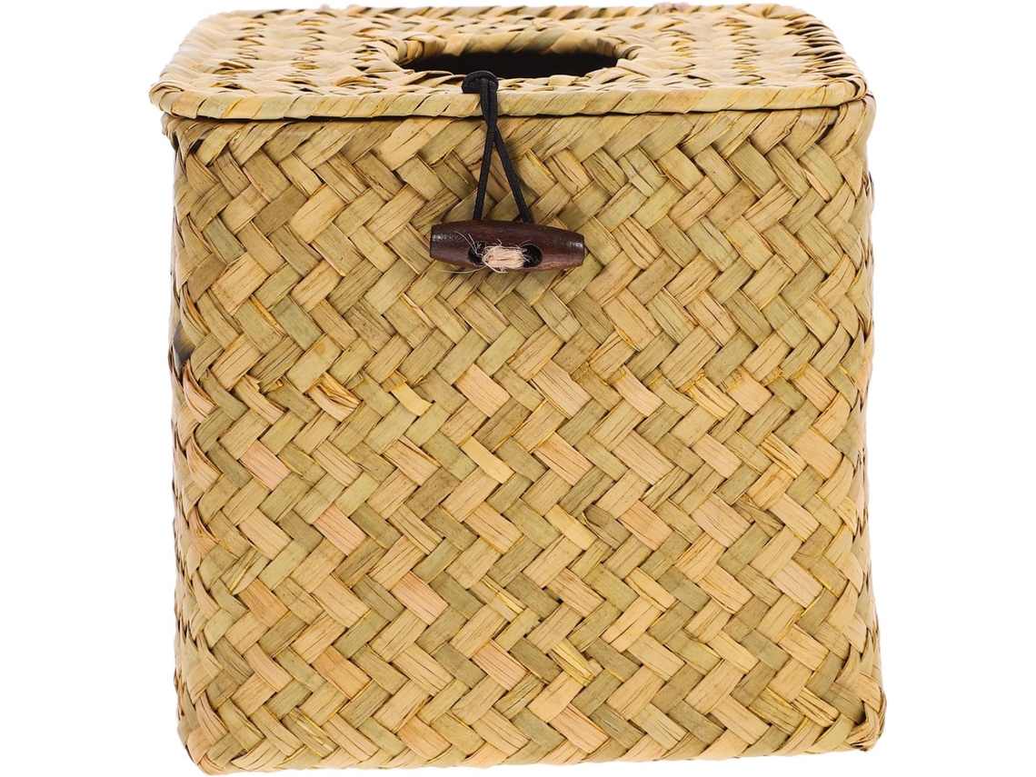 Porta Lenços De Vime Decorativo Com Tampa, Da Jojofuny, Para Banheiro E Casa