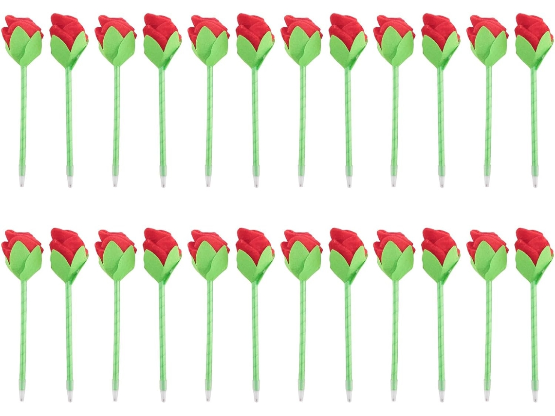 24 Canetas Esferográficas Cheias, De Pelúcia Confiáveis Com Estampa
