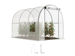 Estufa Túnel 3x2x2m Porta Enrolável 2 Janelas Anti-uv Transparente