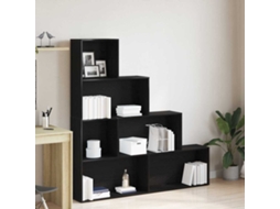 Vidaxl Gabinete De Livros 6 Níveis 155 X 24 X 160 Cm Carvalho Preto