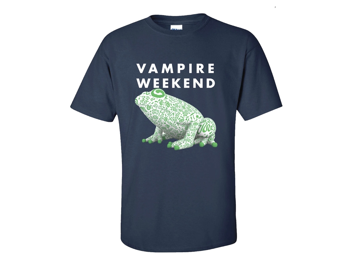 Camiseta Vampire Weekend com estampa de sapo inflável ROCKINSTONE Unissex Adulto Mais Vendida Tamanho: M