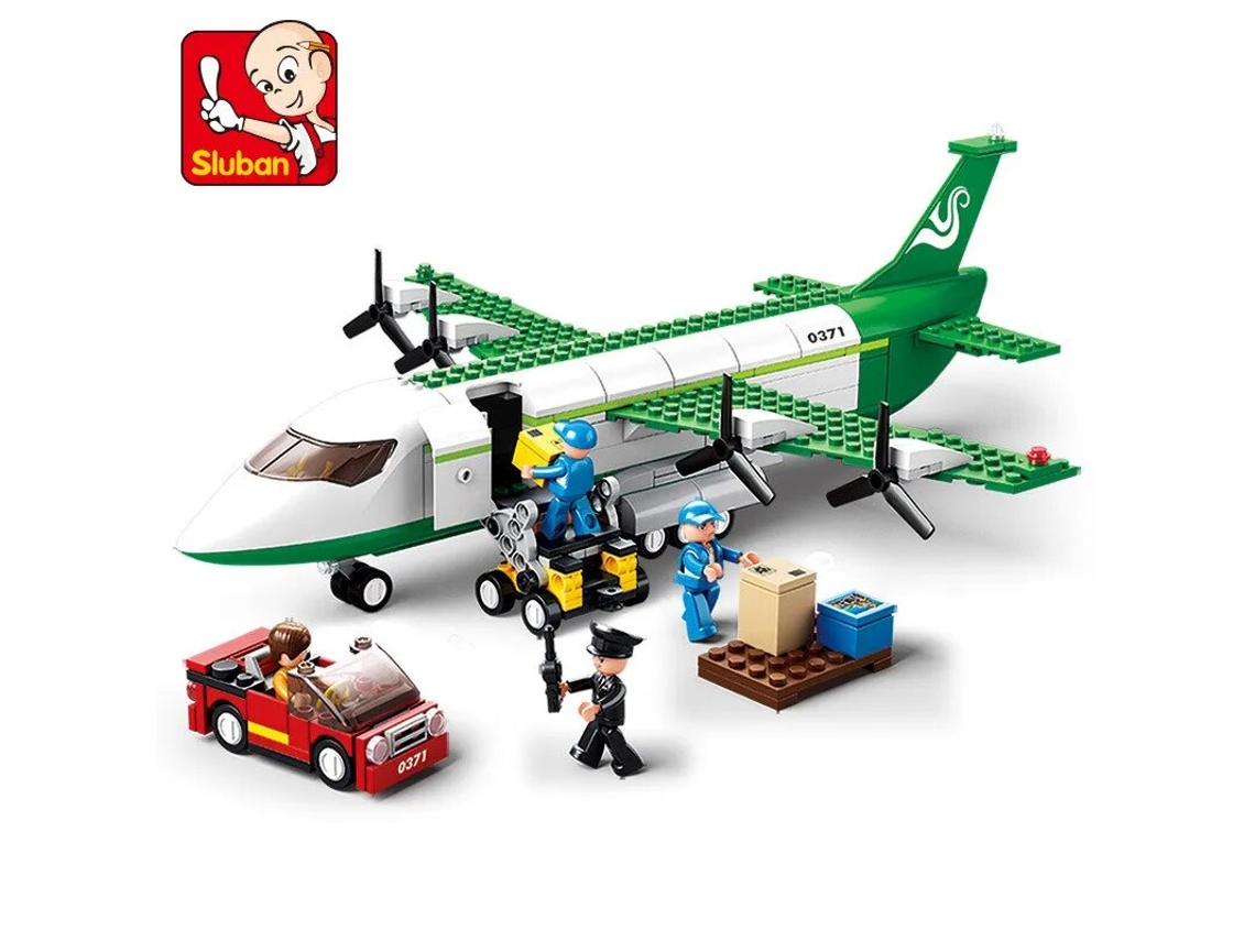 (estilo 2) Brinquedo Educativo De Blocos De Montar Criativos: Avião De Carga Da Cidade Com Ambulância E Avião