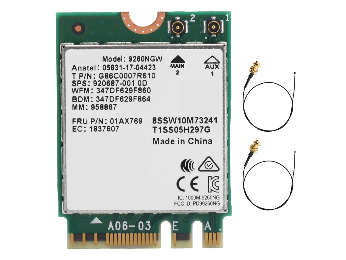 Lurelia Antena Wi-fi Ax200ngw Wi-fi 6 1730 Mbps 1,73 Gbps Dual Band 2,4/5 Ghz Bluetooth 5.0