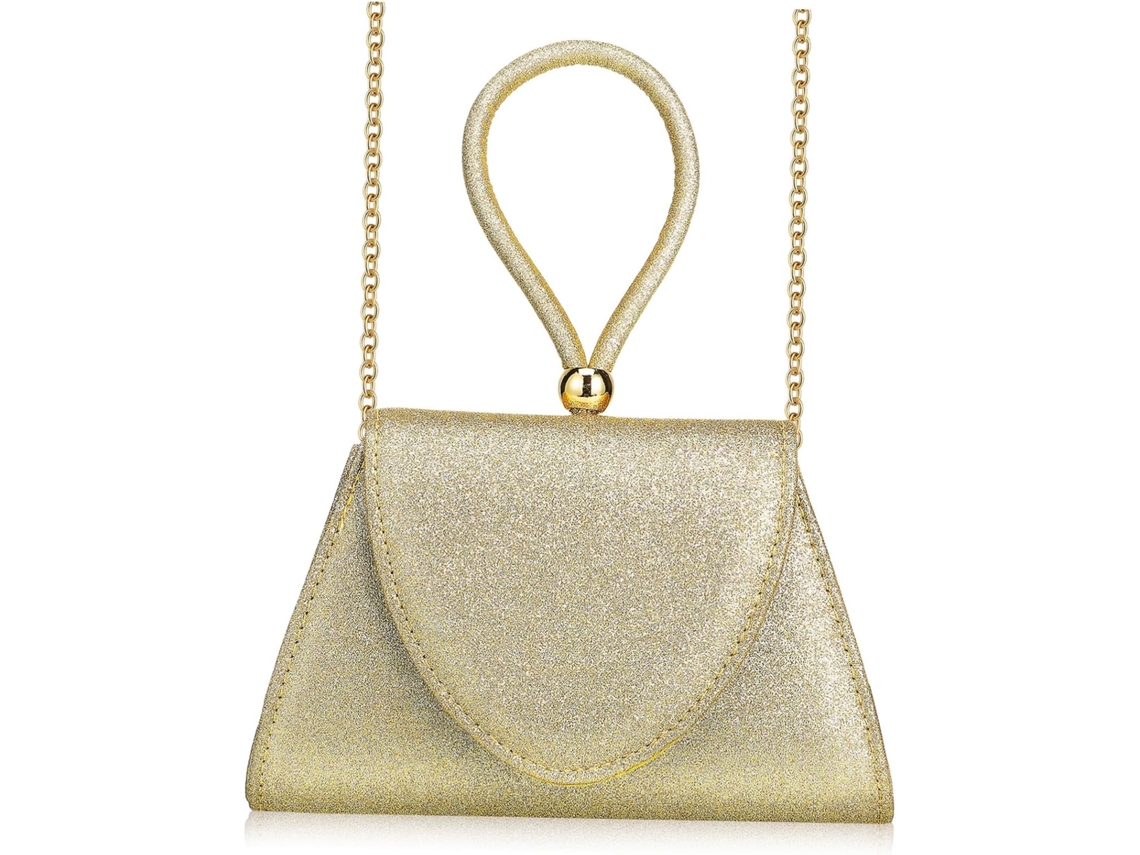 Bolsa Clutch Feminina Dourada Em Poliéster, Resistente, Espaçosa E Versátil, Ideal Para Festas E Casamentos.
