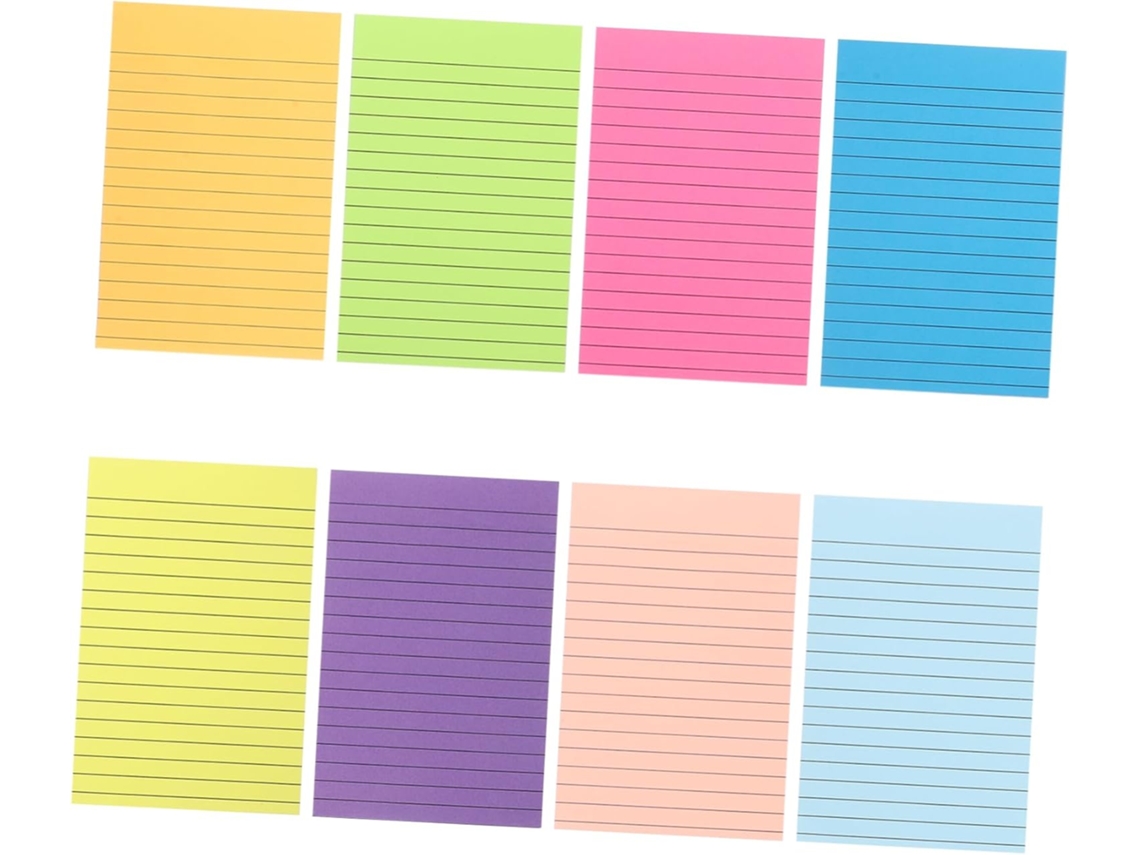 Bloc Notes Autocolantes Adesivos Coloridos Couleurs Lignées Pour Bureau Et Maison Notes Papier Déchirant