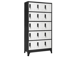 Vidaxl Cacifo 90x40x180 Cm Aço Antracite E Branco