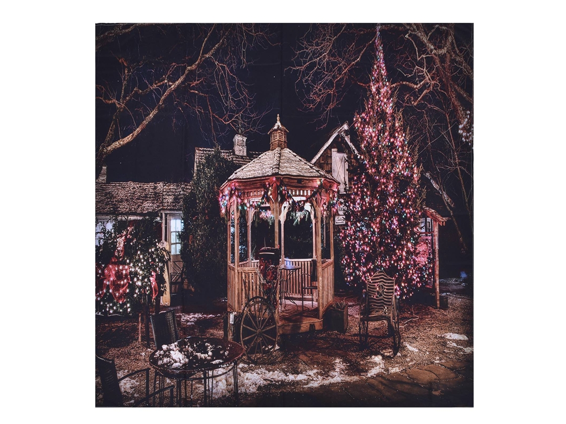 Tapete de Natal Suave Durável Padrão Único 150x150cm