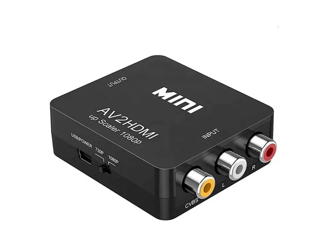 Conversor Av2hdmi Mini Av Para Hdmi, Adaptador Rca Para Hdmi, Vídeo E Áudio Hd 1080p Aquaforge