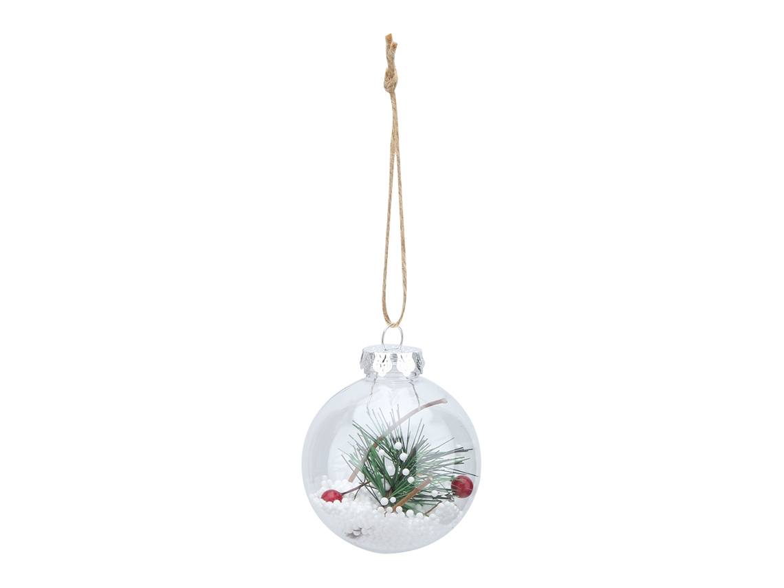 Peças Conjunto Bola Natal Transparente Decoração Natal